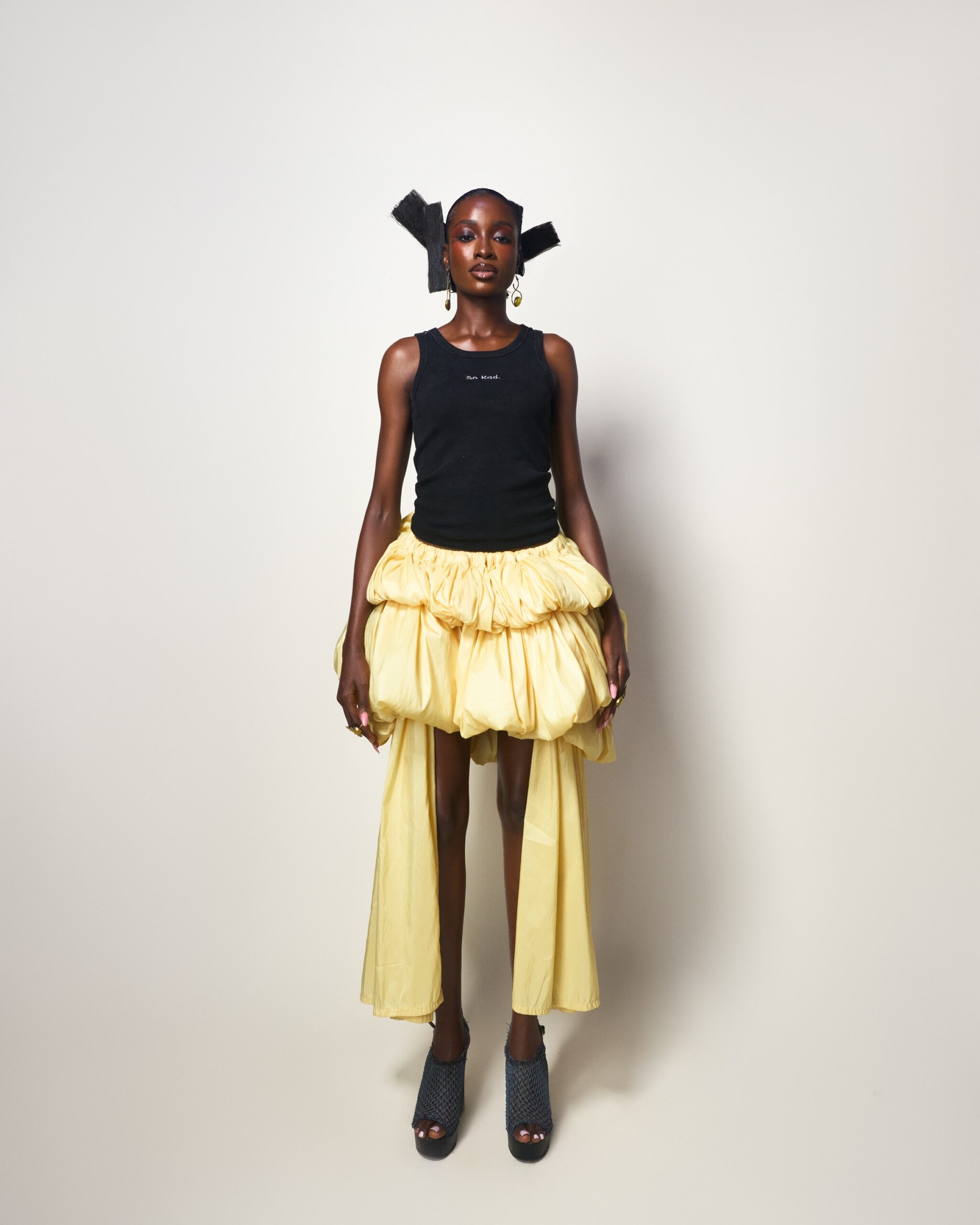 Layered Bubble Maxi Skirt