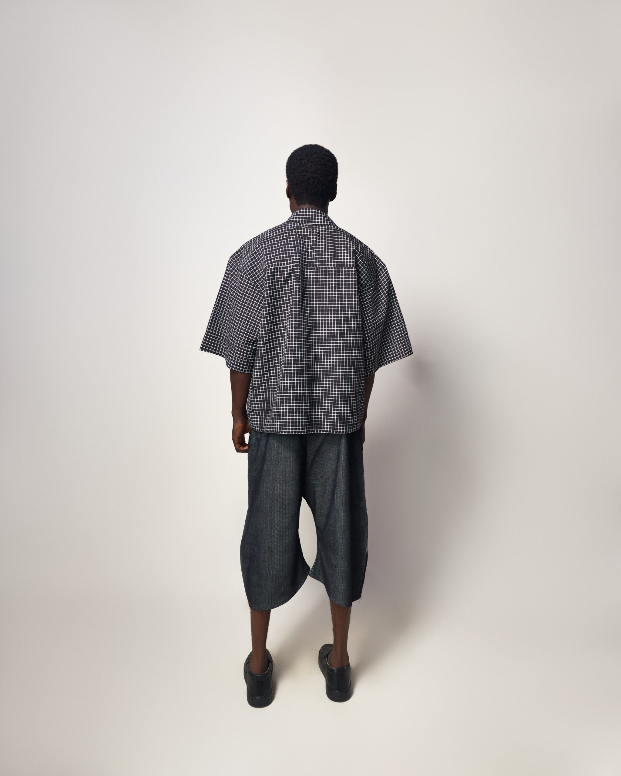 Reversible Grid Box Shirt