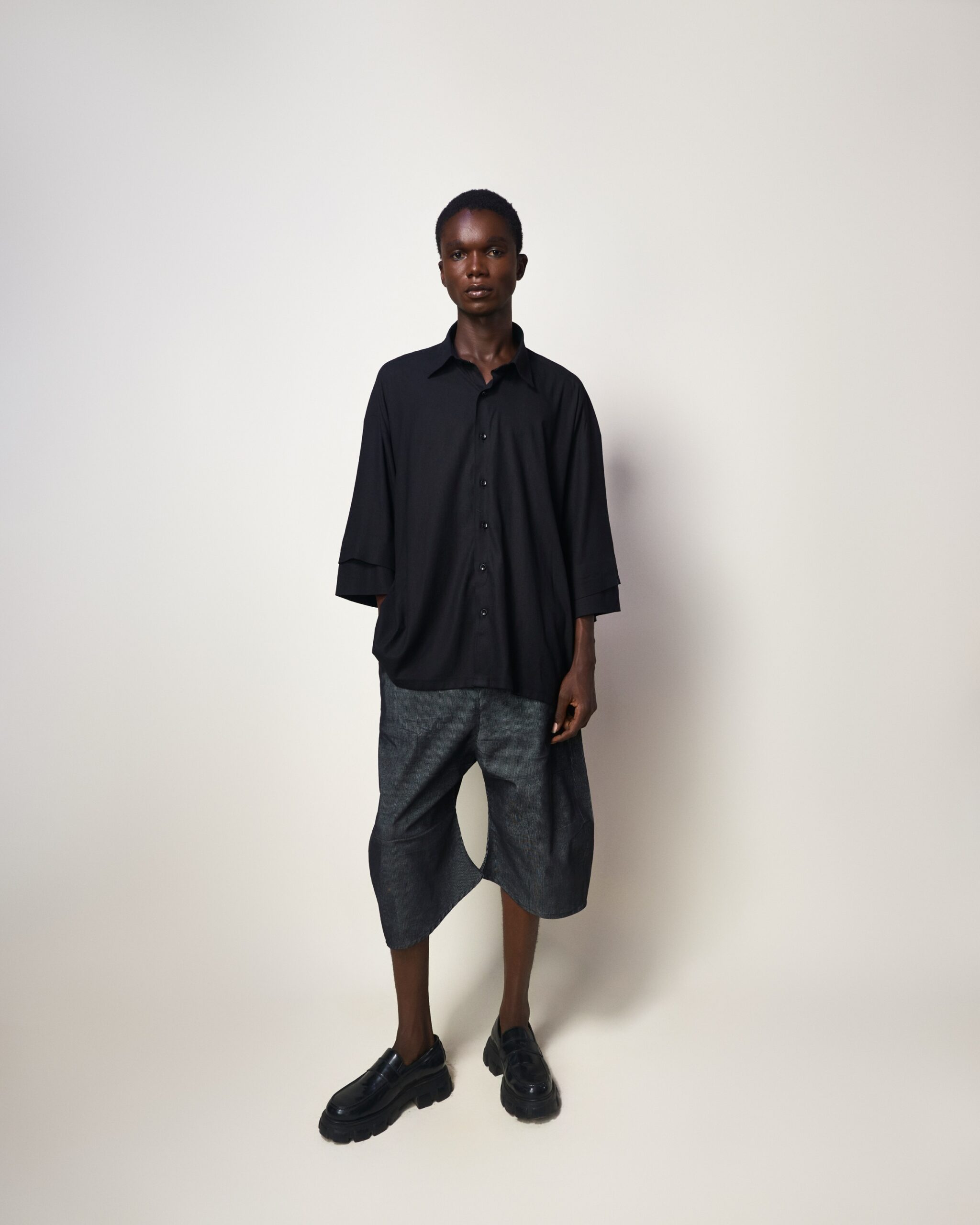 Black Double Hem Shirt