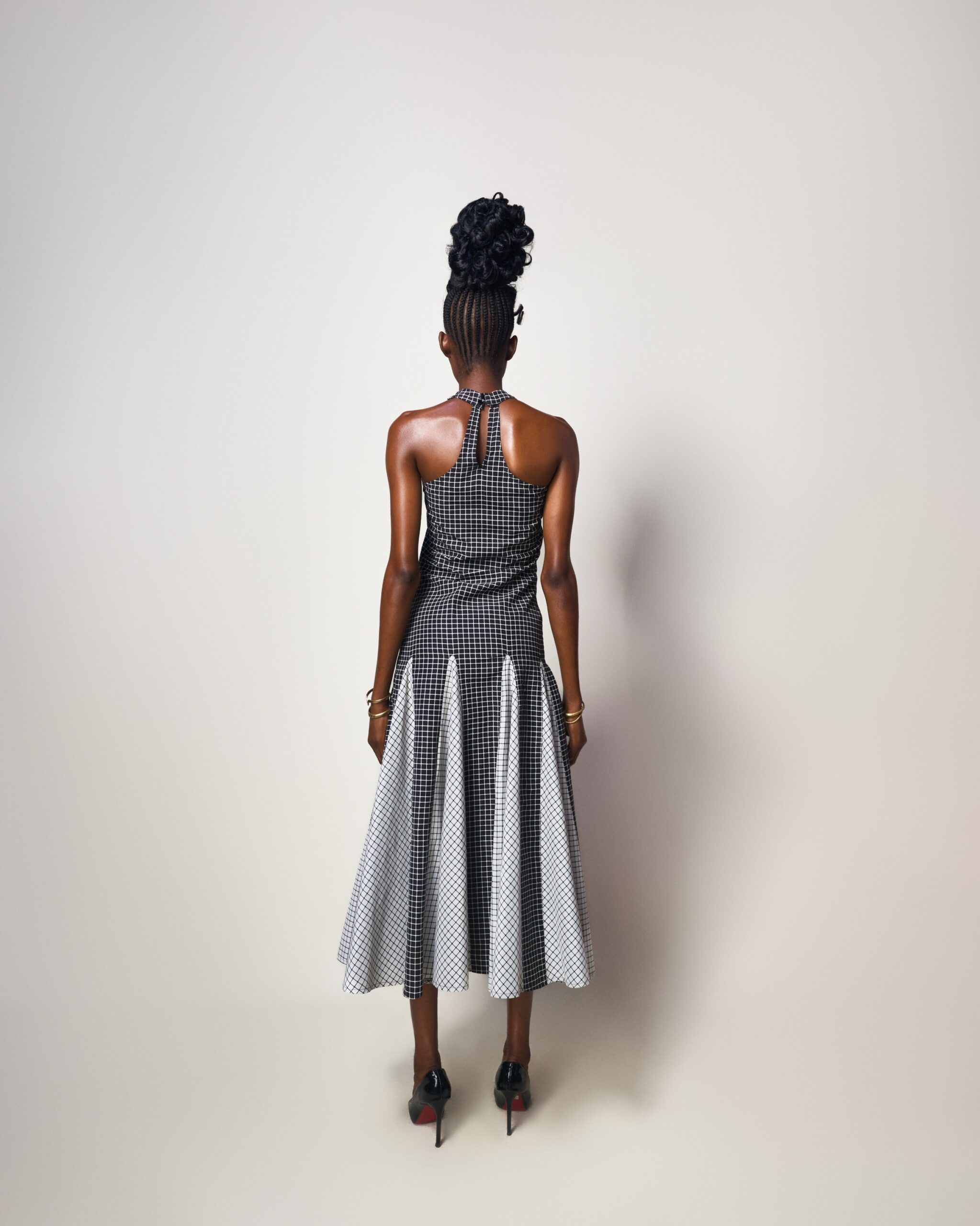 Grid Panel Midi Dress - Image 2
