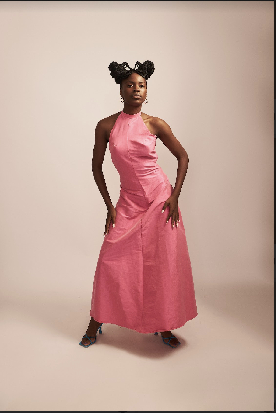 Pink Halter-neck Dress