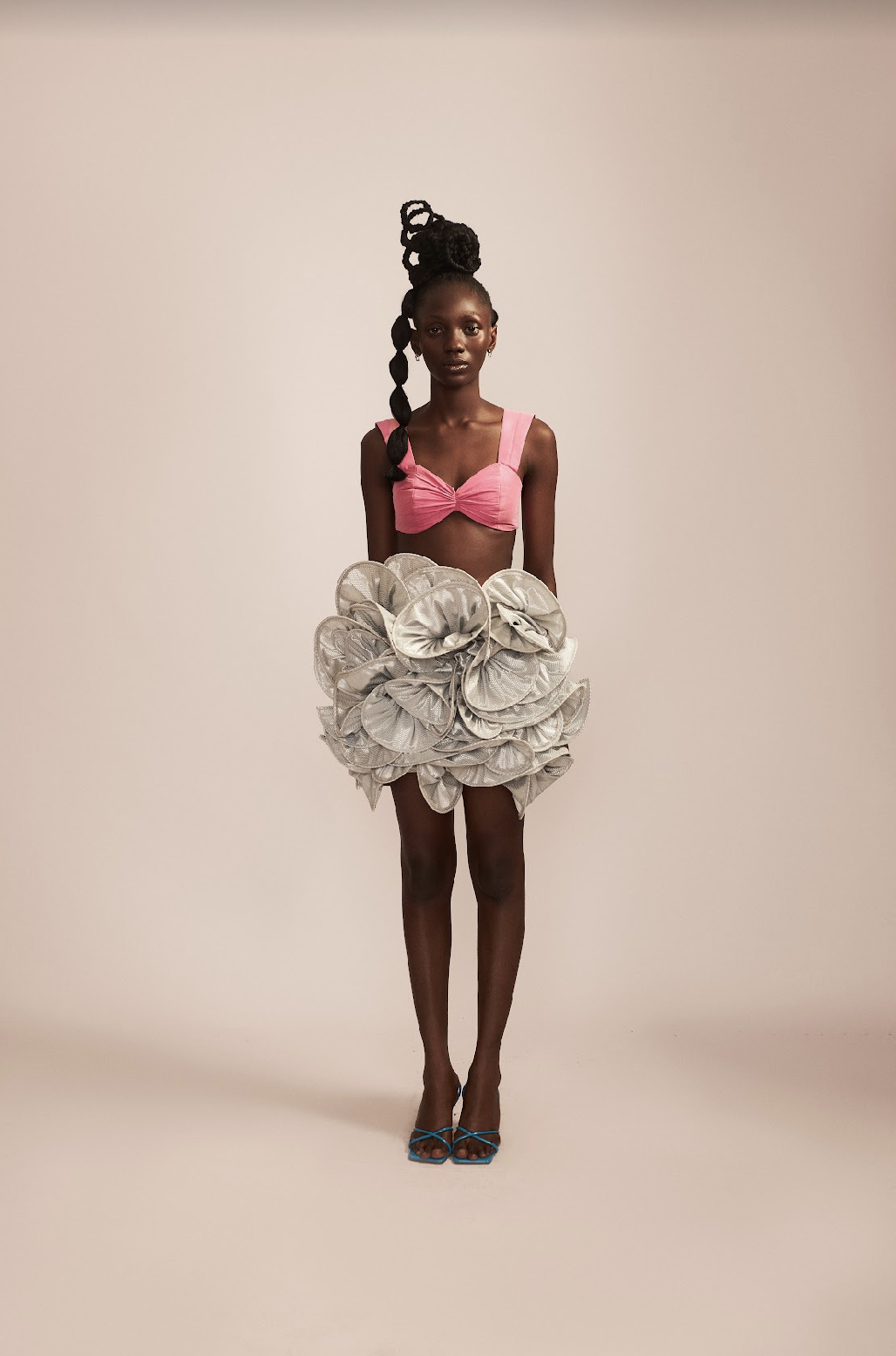 Silver Metal Spiral Skirt