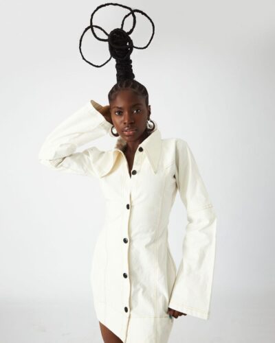 Ivory Shirt Dress - 12