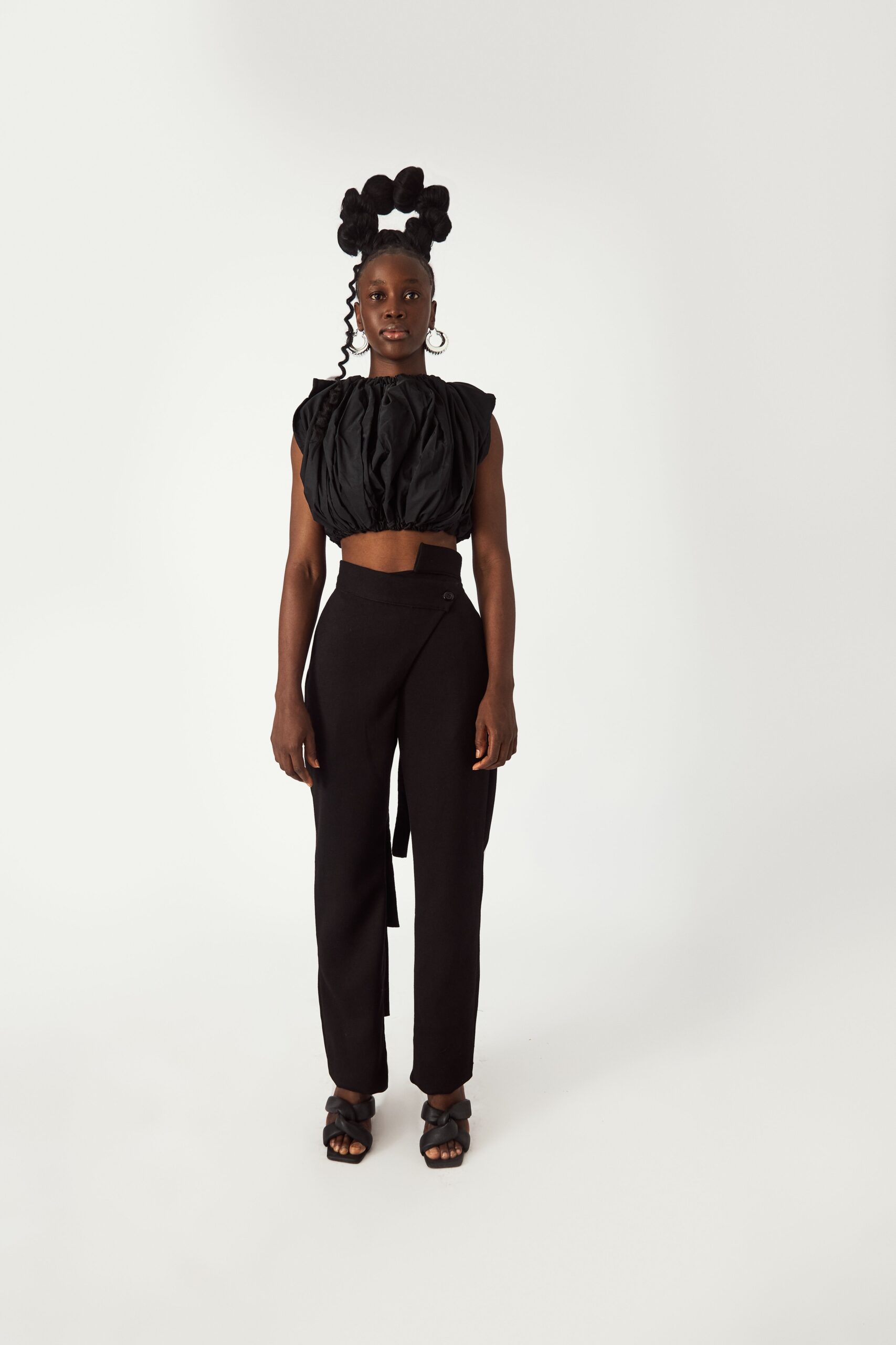 Black Asymmetrical Trouser