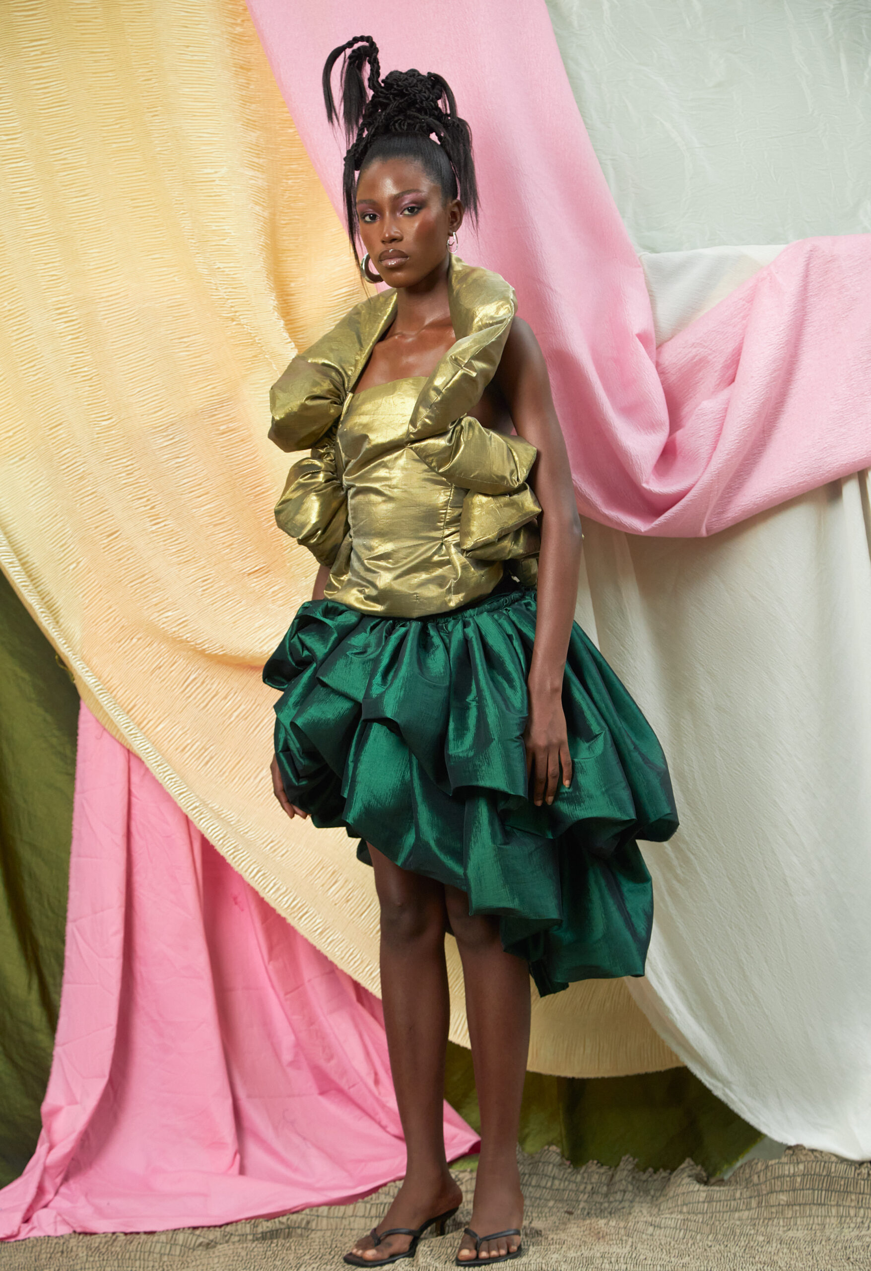 Gold Lame Halter Top