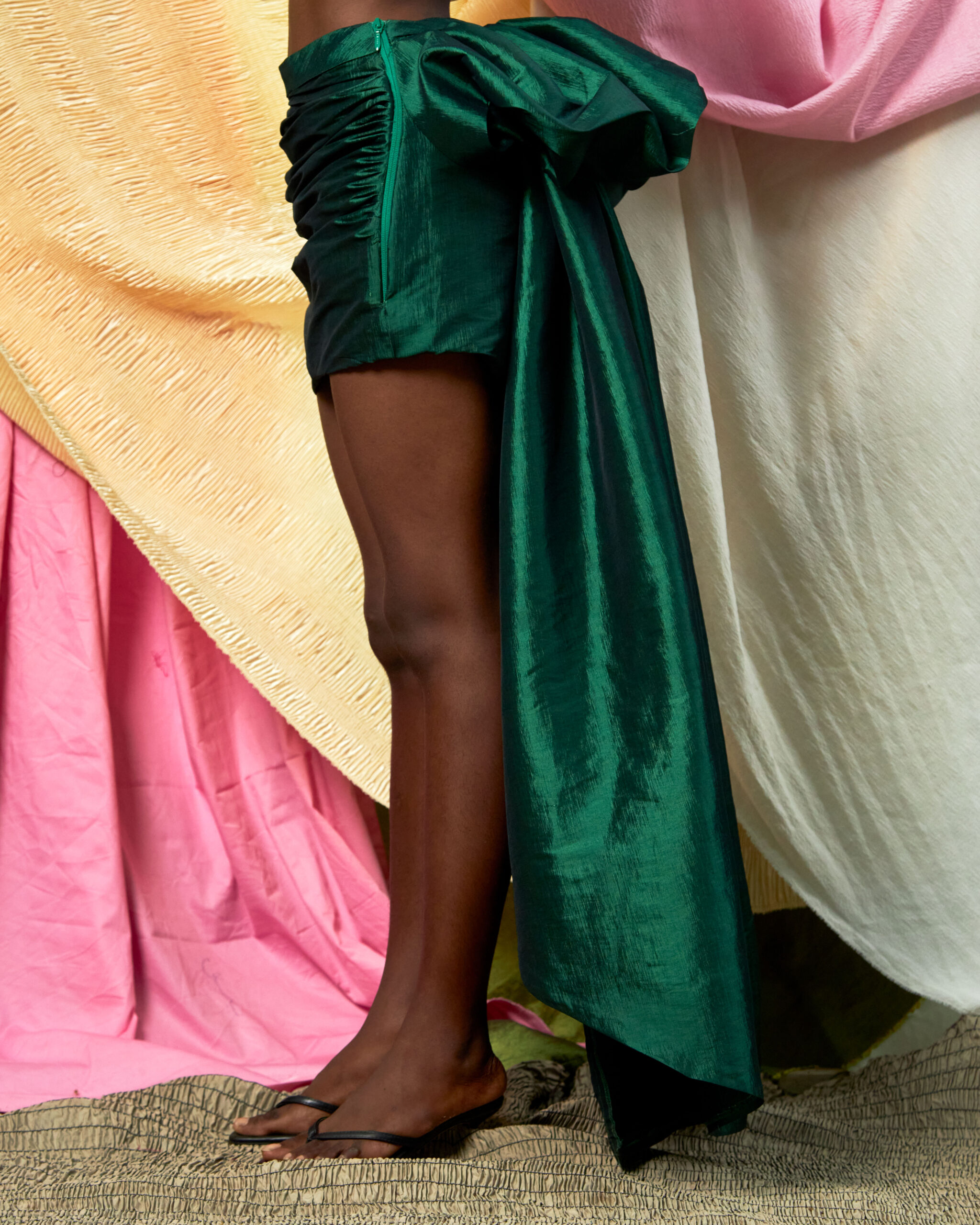 Green Mini Trail Skirt